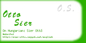 otto sier business card